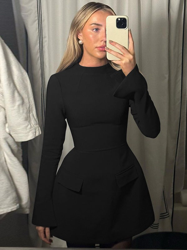 Above Average Ponte Mini Dress - Black