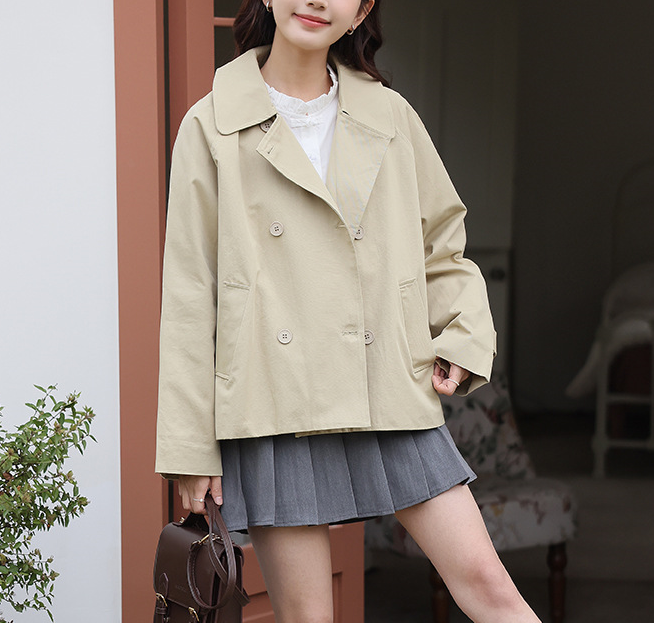 Long-Sleeve Double Breasted Coat