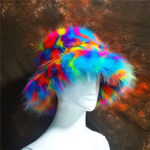 Plush Colorful Hat