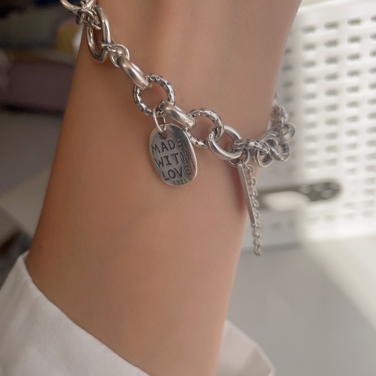 S925 Sterling Silver Fashion Lucky Trendy Bracelet