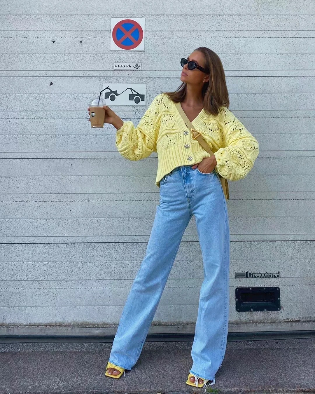 Women's Pants Fashion High Waist Floor Loose Straight Leg Wide Jeans