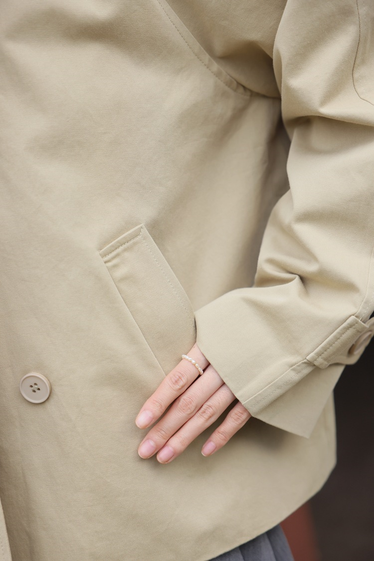Long-Sleeve Double Breasted Coat