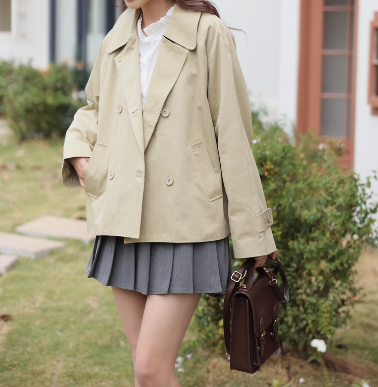 Long-Sleeve Double Breasted Coat