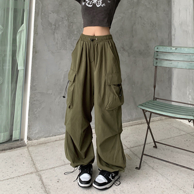 Parachute Pants High Waisted Wide Leg Casual Drawstring Sweatpants
