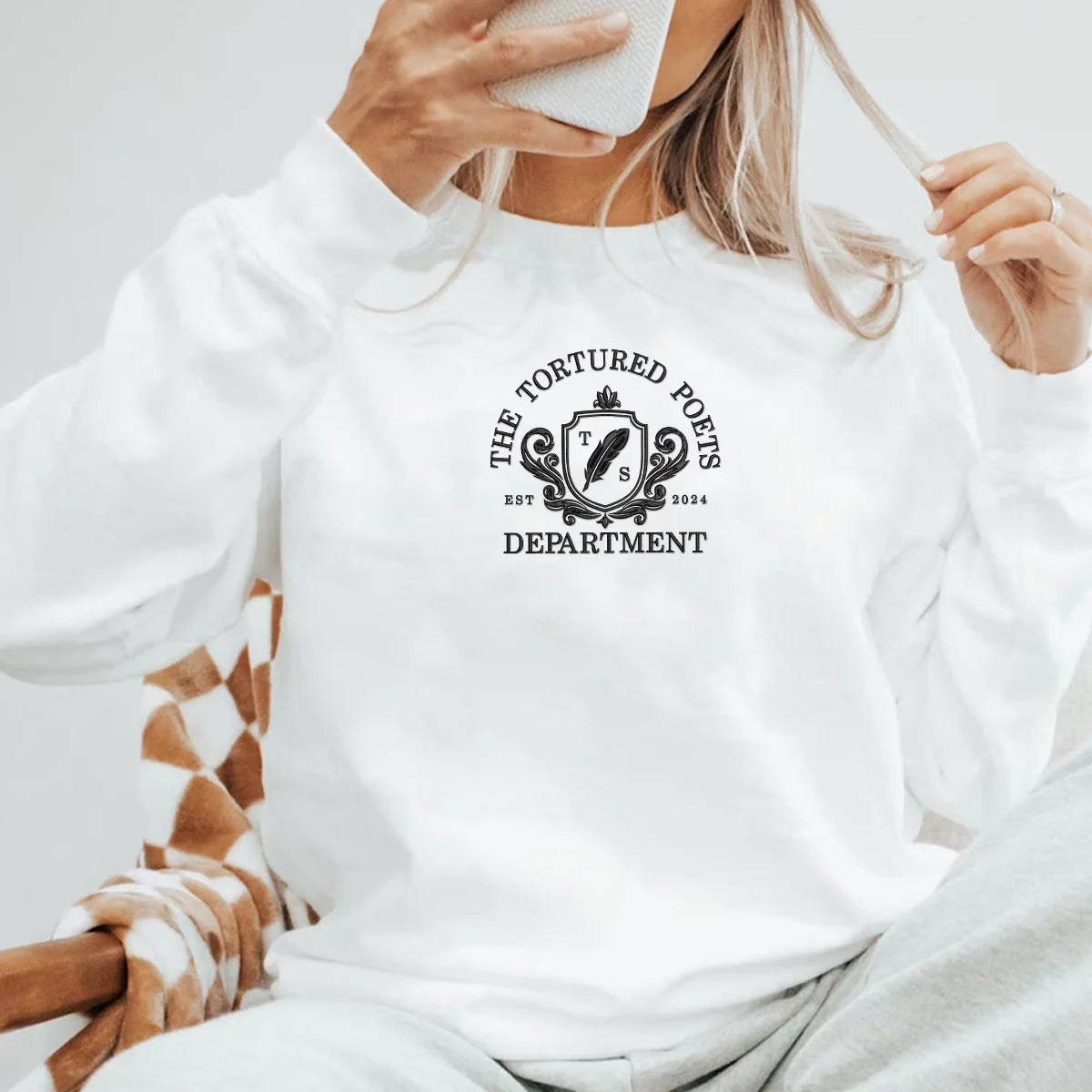 The Tortured Poets Department Est 2024Round neck printing top