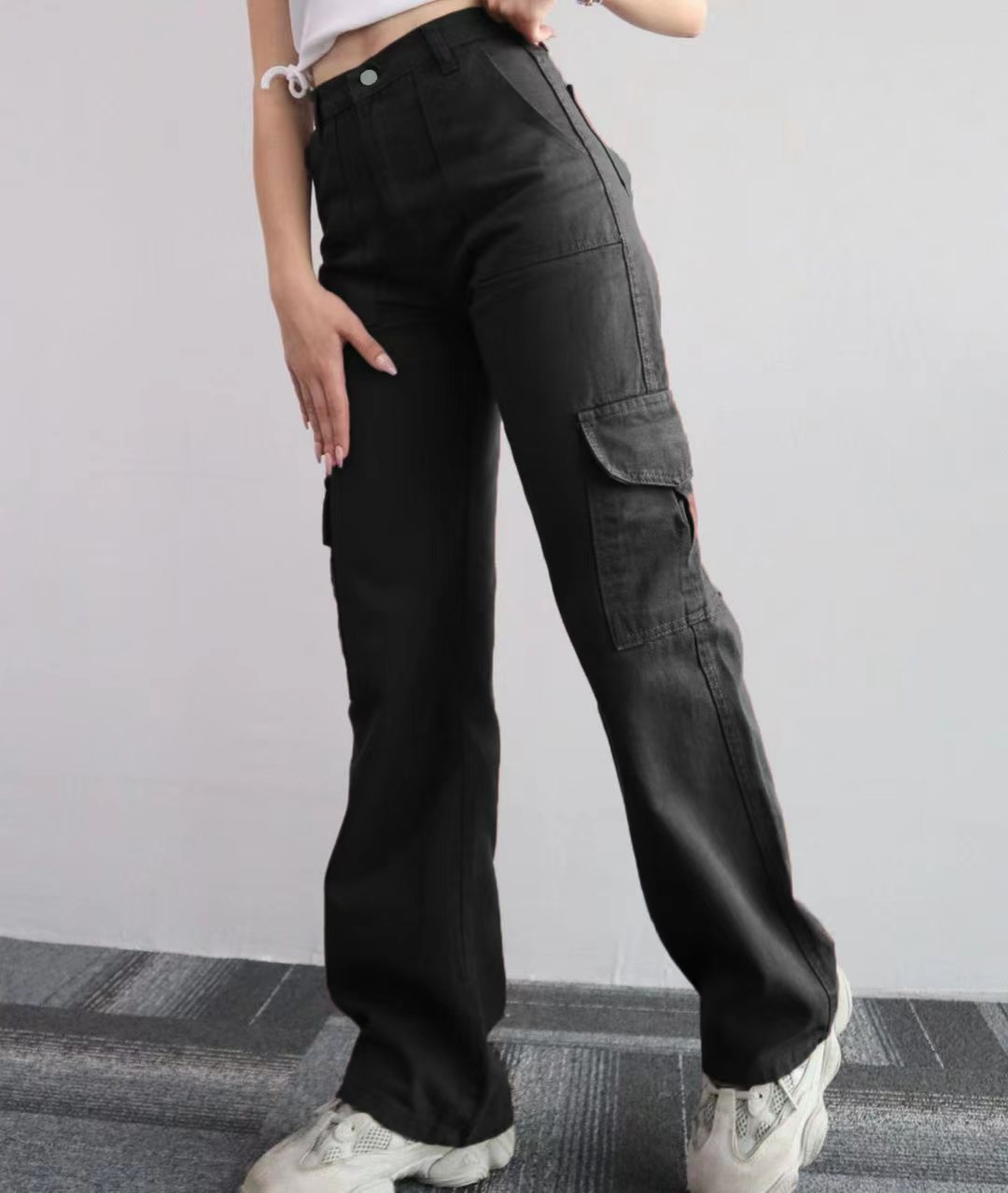 Parachute Pants High Waisted Wide Leg Casual Drawstring Sweatpants