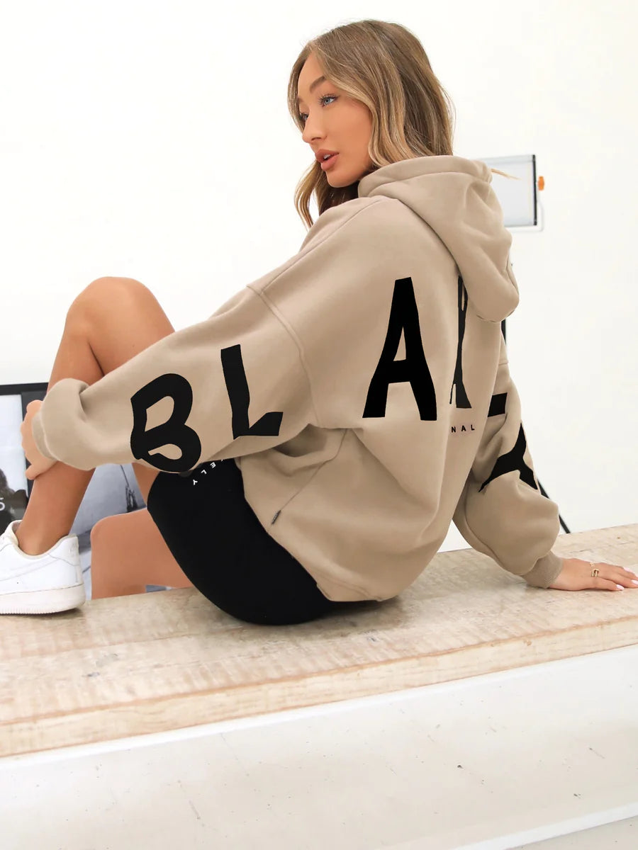 ❤️🔥New fashionable printed versatile long-sleeved loose hooded sweatshirt✨