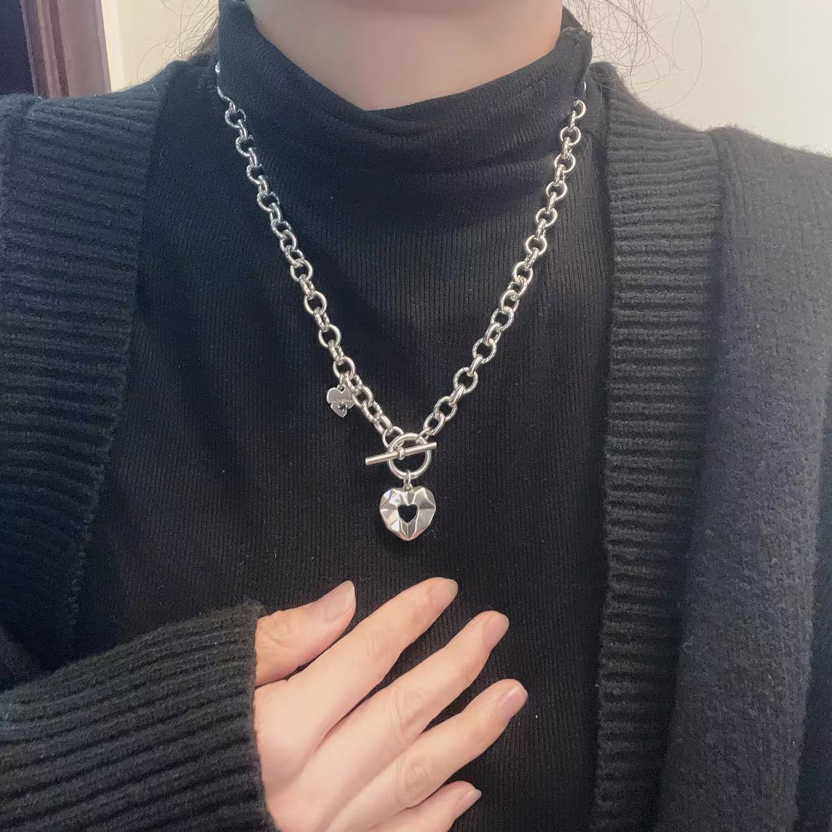 High Quality S925 Sterling Silver Happy Necklace