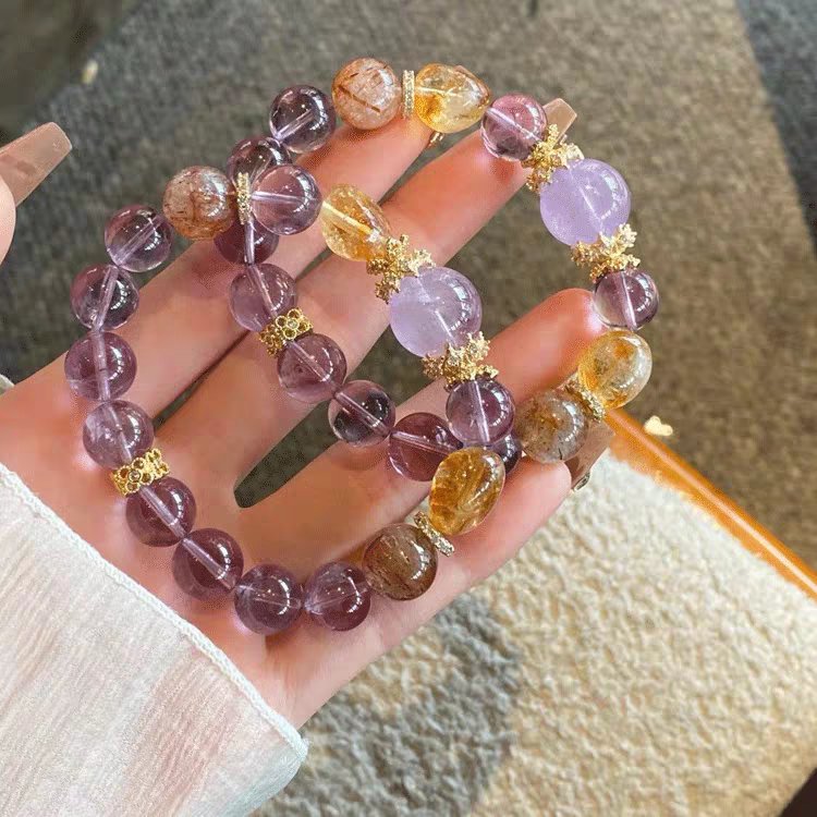 Premium Multi-Treasure Crystal Bracelet-Handmade Golden Citrine Beaded Bracelet | Confidence, Emotional Balance & Abundant Wealth