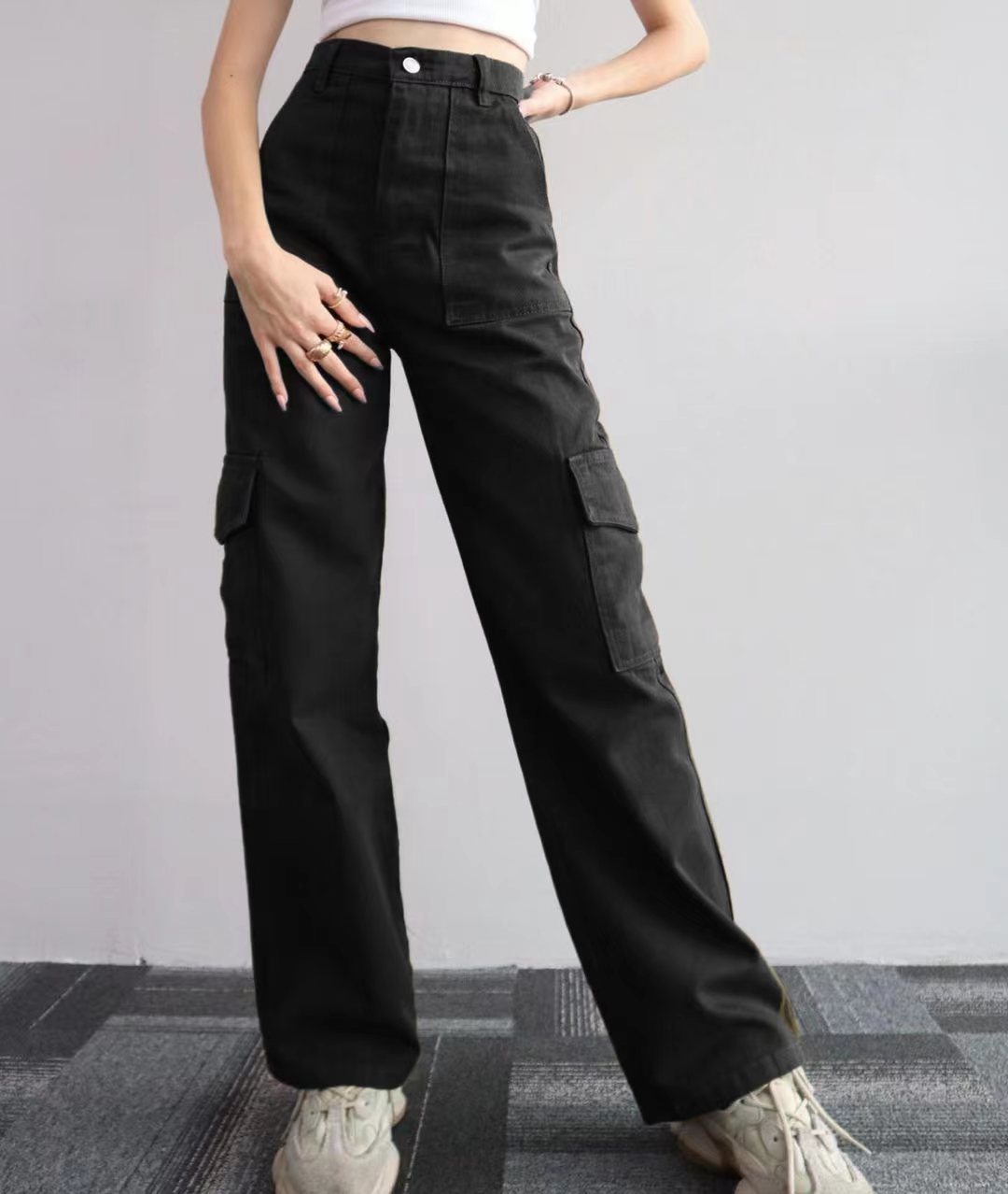 Parachute Pants High Waisted Wide Leg Casual Drawstring Sweatpants