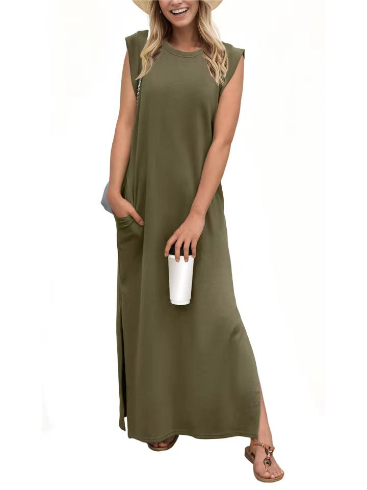 LONG DRESS WITHOUT SLEEVELESS DRESS