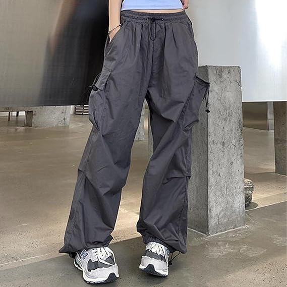 Parachute Pants High Waisted Wide Leg Casual Drawstring Sweatpants