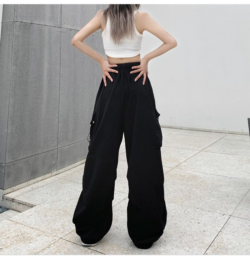Parachute Pants High Waisted Wide Leg Casual Drawstring Sweatpants