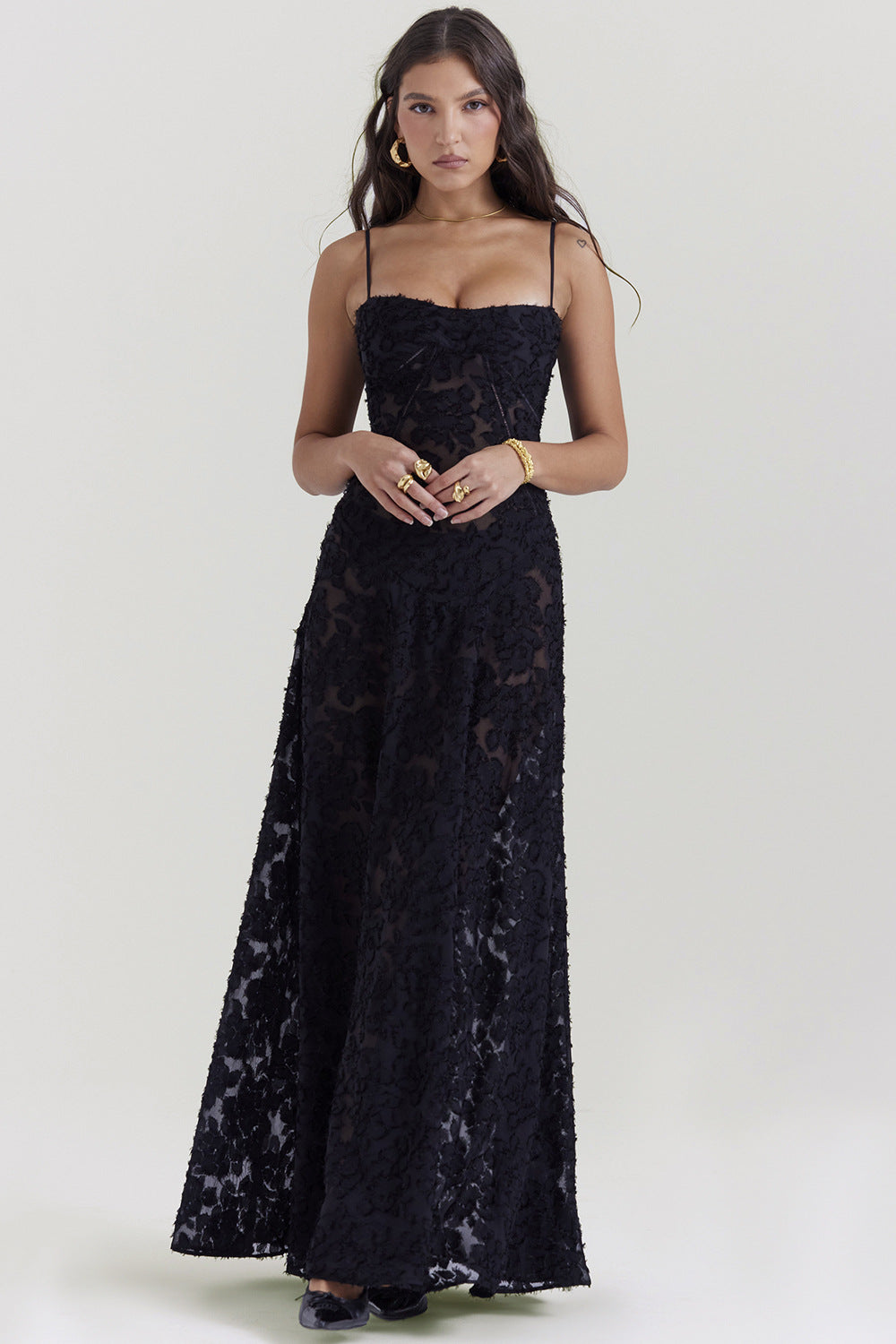 Floral Retro Printed Lace Up Maixi Dress