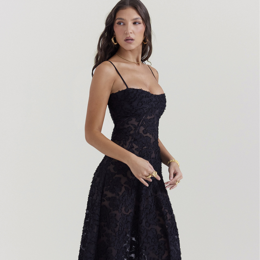 Floral Retro Printed Lace Up Maixi Dress