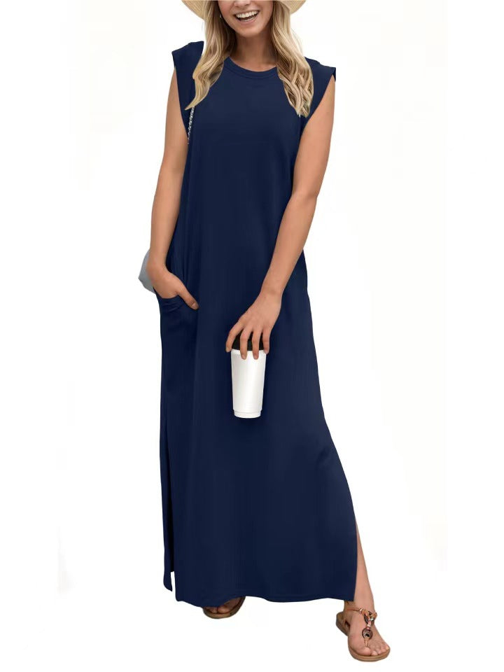 LONG DRESS WITHOUT SLEEVELESS DRESS