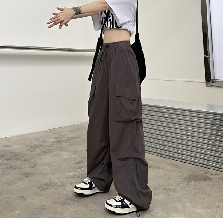 Parachute Pants High Waisted Wide Leg Casual Drawstring Sweatpants