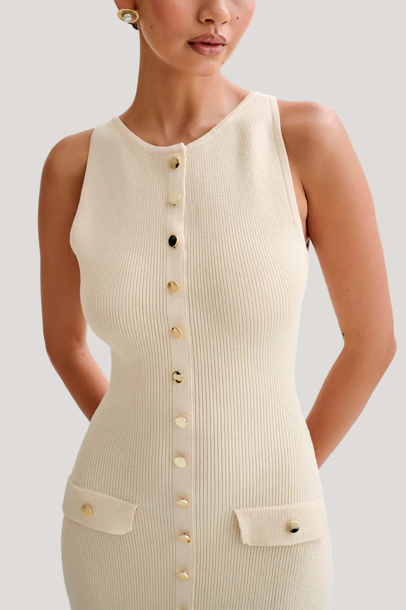 Knitted Summer Dress | Sleeveless Bodycon Dresses | Elegant Office Ladies Black Robes