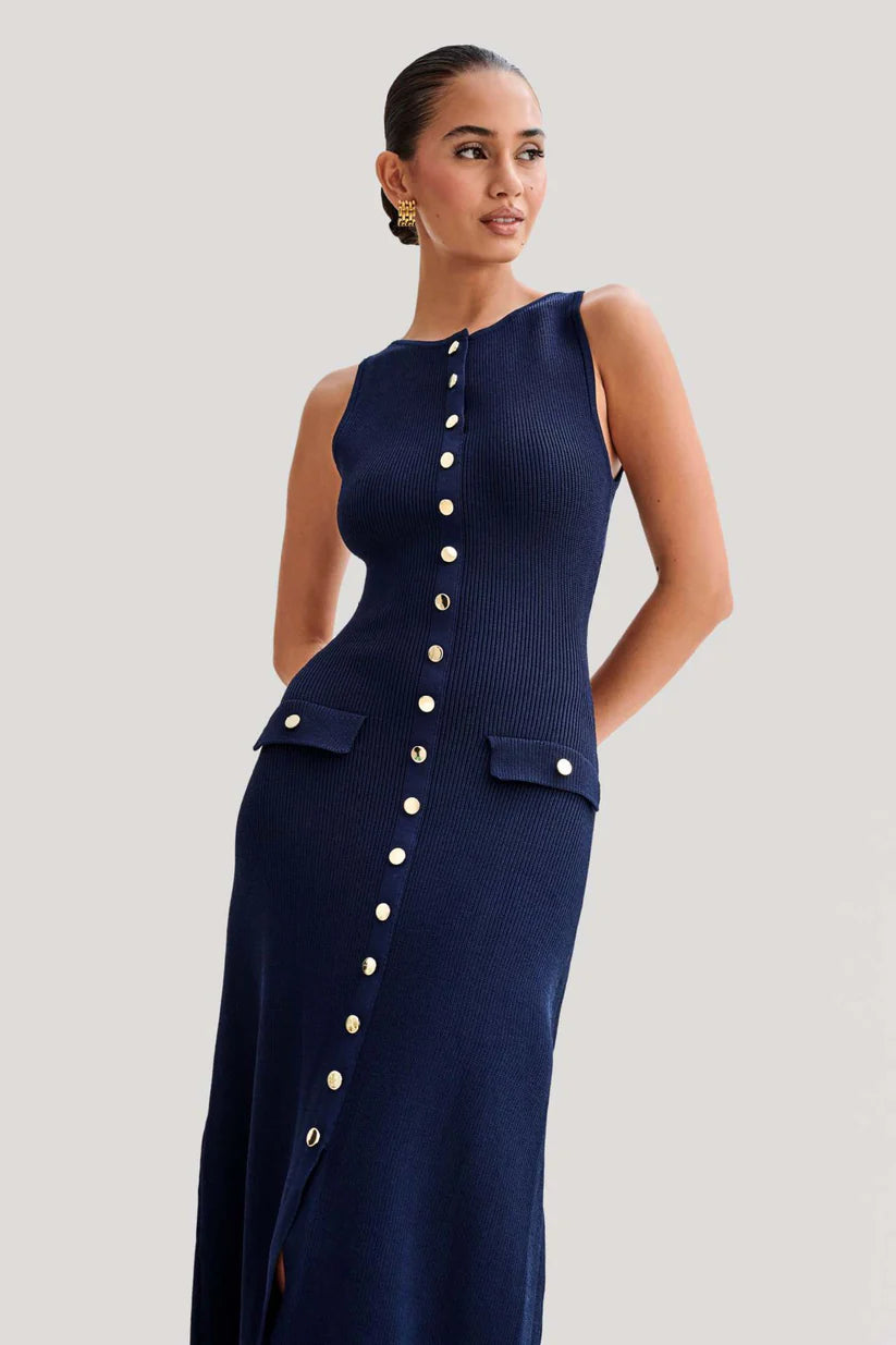Knitted Summer Dress | Sleeveless Bodycon Dresses | Elegant Office Ladies Black Robes