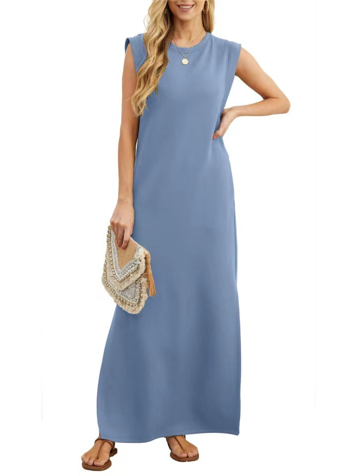 LONG DRESS WITHOUT SLEEVELESS DRESS