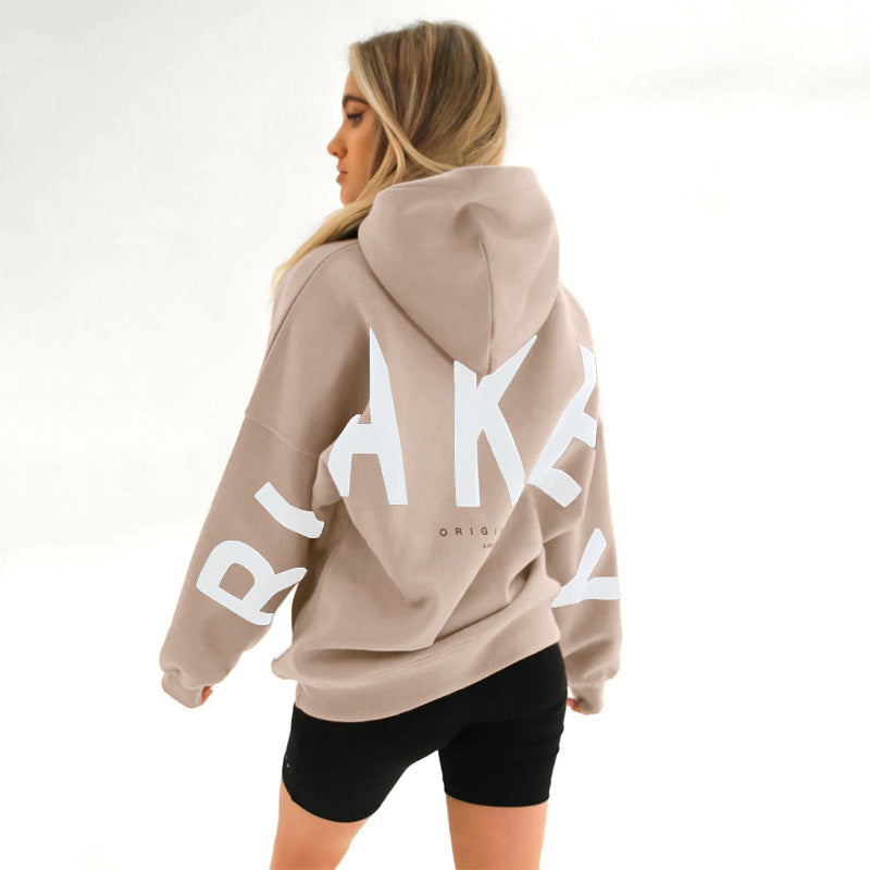 ❤️🔥New fashionable printed versatile long-sleeved loose hooded sweatshirt✨