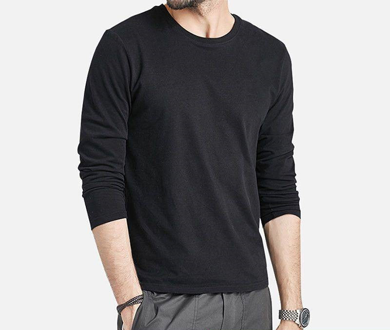 Men's Long Sleeve Crew Neck T-Shirt