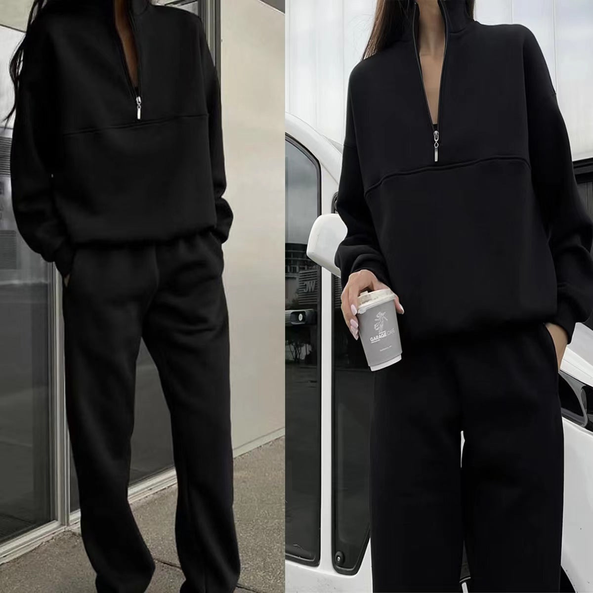 ✨New Polo collar fashion sweatshirt suit💕🎁
