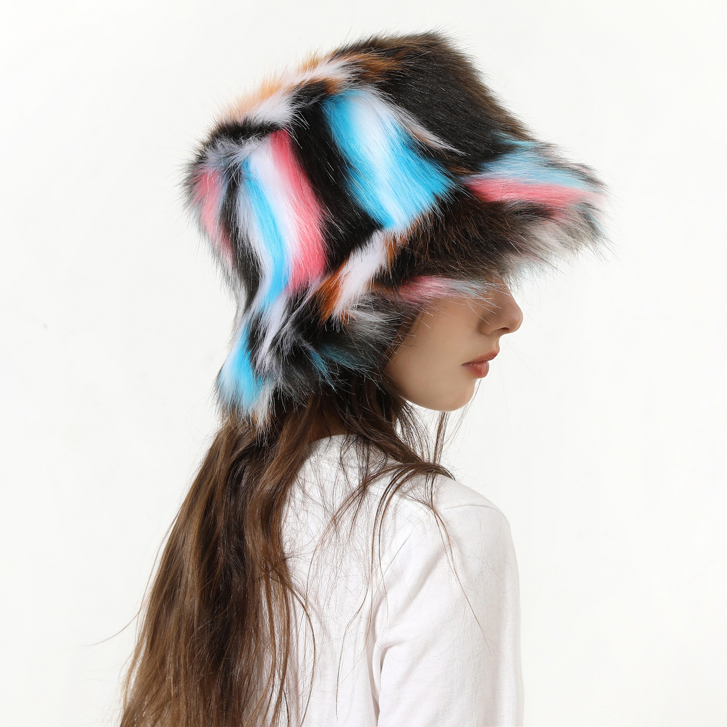 Plush Colorful Hat