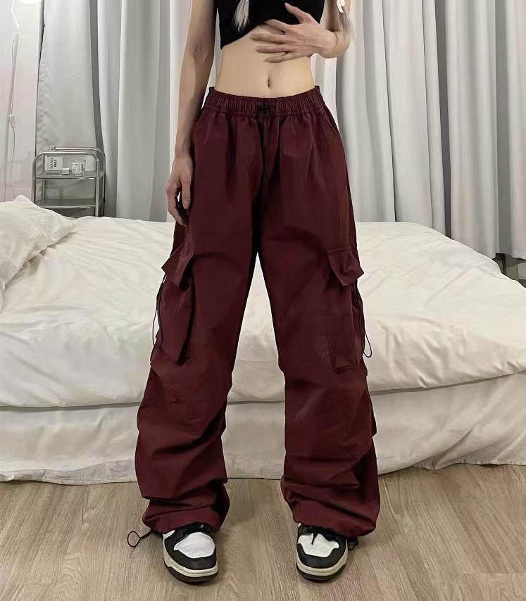 Parachute Pants High Waisted Wide Leg Casual Drawstring Sweatpants