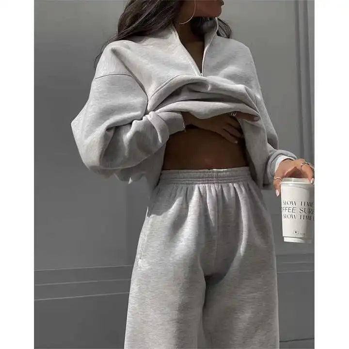 ✨New Polo collar fashion sweatshirt suit💕🎁