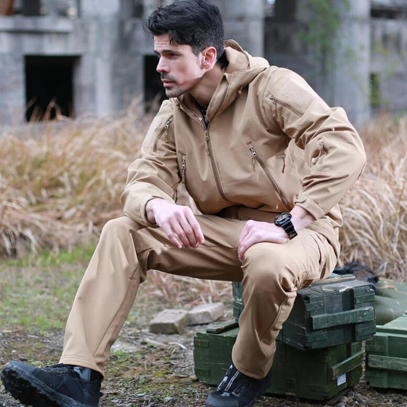 🔥Outdoor Sharkskin Softshell Warm Sports Fleece Wind and Rain Rush Jacket🎁