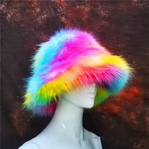 Plush Colorful Hat