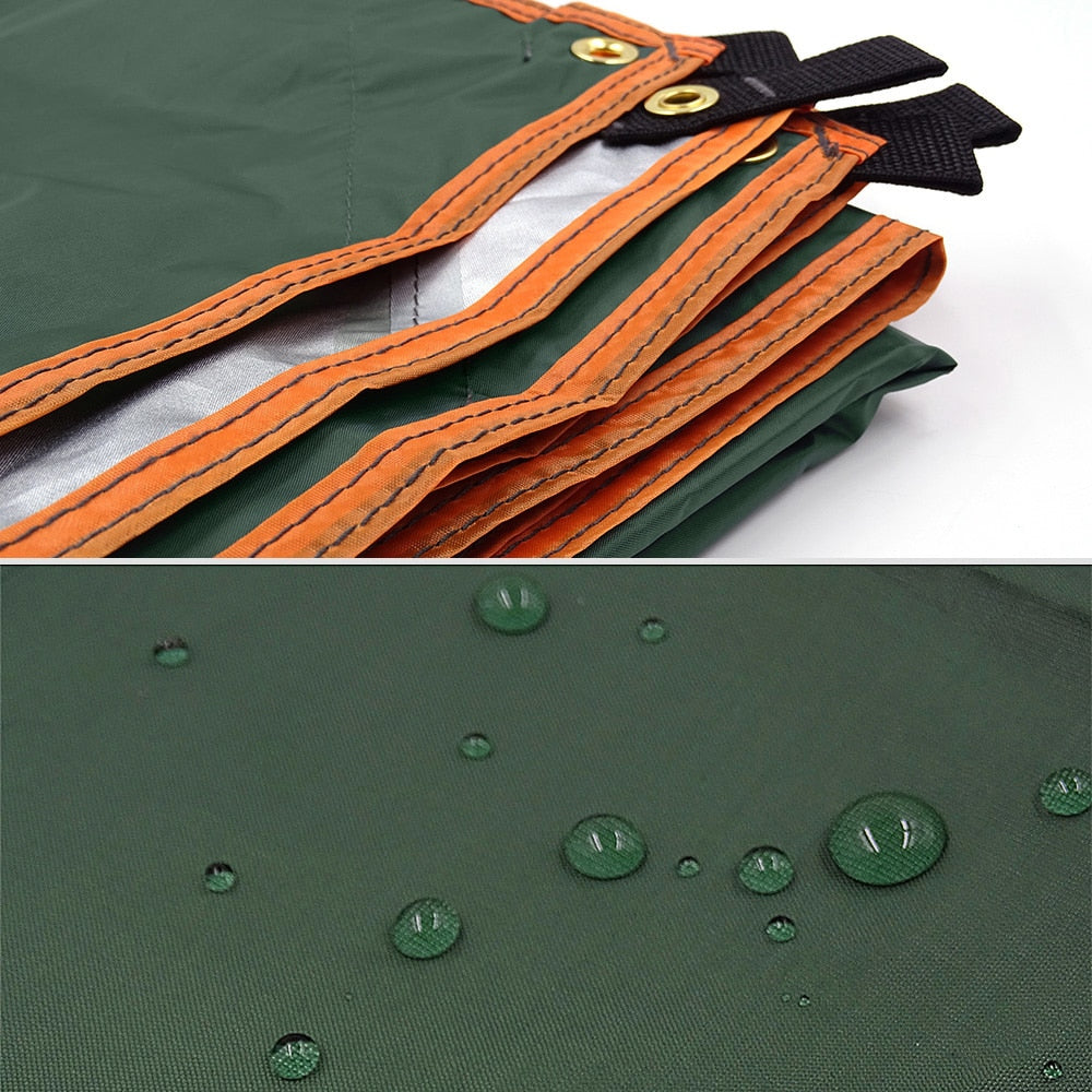 Tarp With Support Pole Rope Peg Waterproof Awning Tent Shade Garden Sunshade Outdoor Camping Sun Shelter Beach Hammock