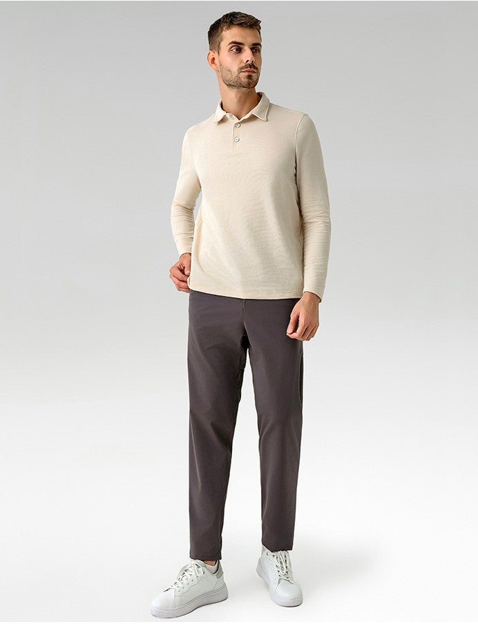 Men's Long Pants Casual High Stretch Quick Dry Fitness Sweatpants Commuter Two Wear Suit Pants
