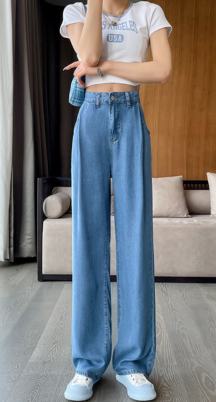 High Waisted Loose Straight Leg Pants Mopping Pants