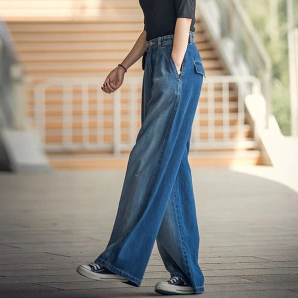 High Waisted Loose Straight Leg Pants Mopping Pants