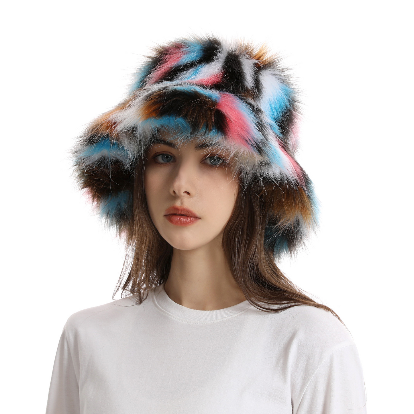 Plush Colorful Hat