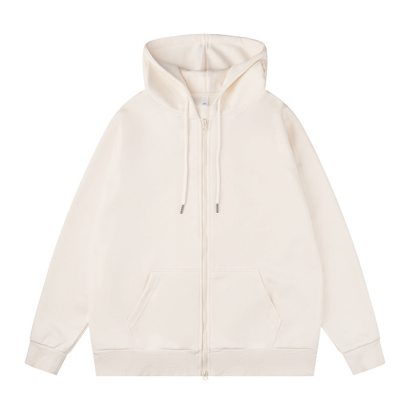 Couple casual zip spring and autumn solid colour long sleeve jacket