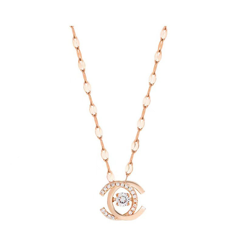 Double C Collarbone Necklace
