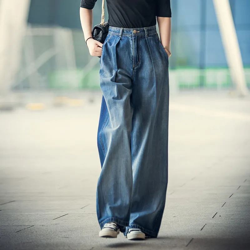 High Waisted Loose Straight Leg Pants Mopping Pants