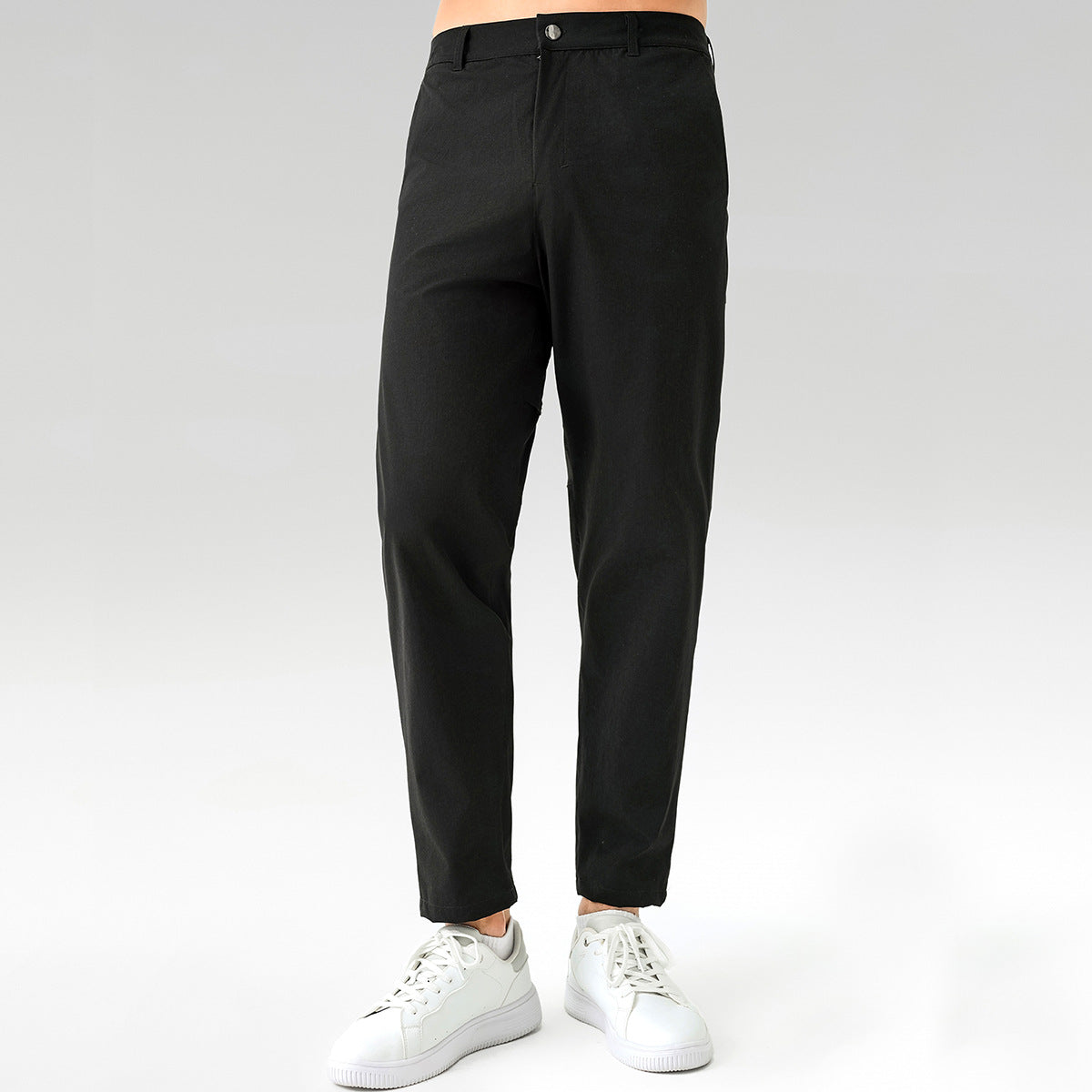 Men's Long Pants Casual High Stretch Quick Dry Fitness Sweatpants Commuter Two Wear Suit Pants