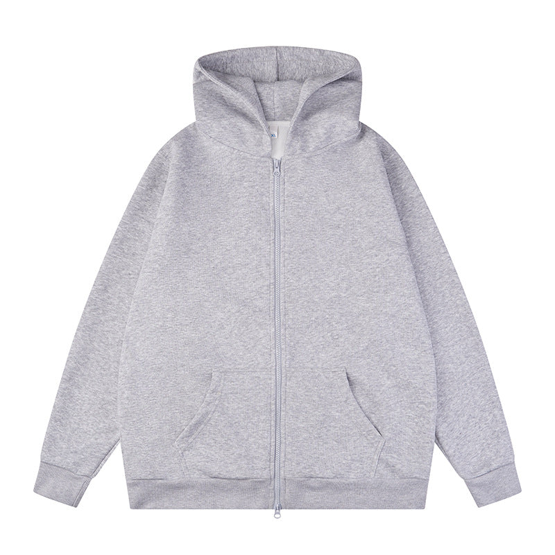 Couple casual zip spring and autumn solid colour long sleeve jacket
