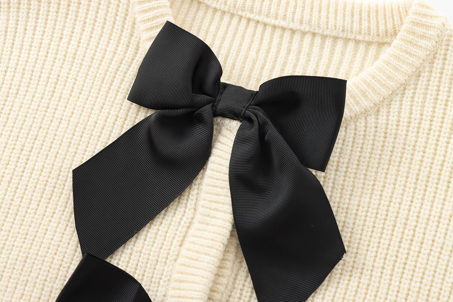 Knitted Bow Cardigan