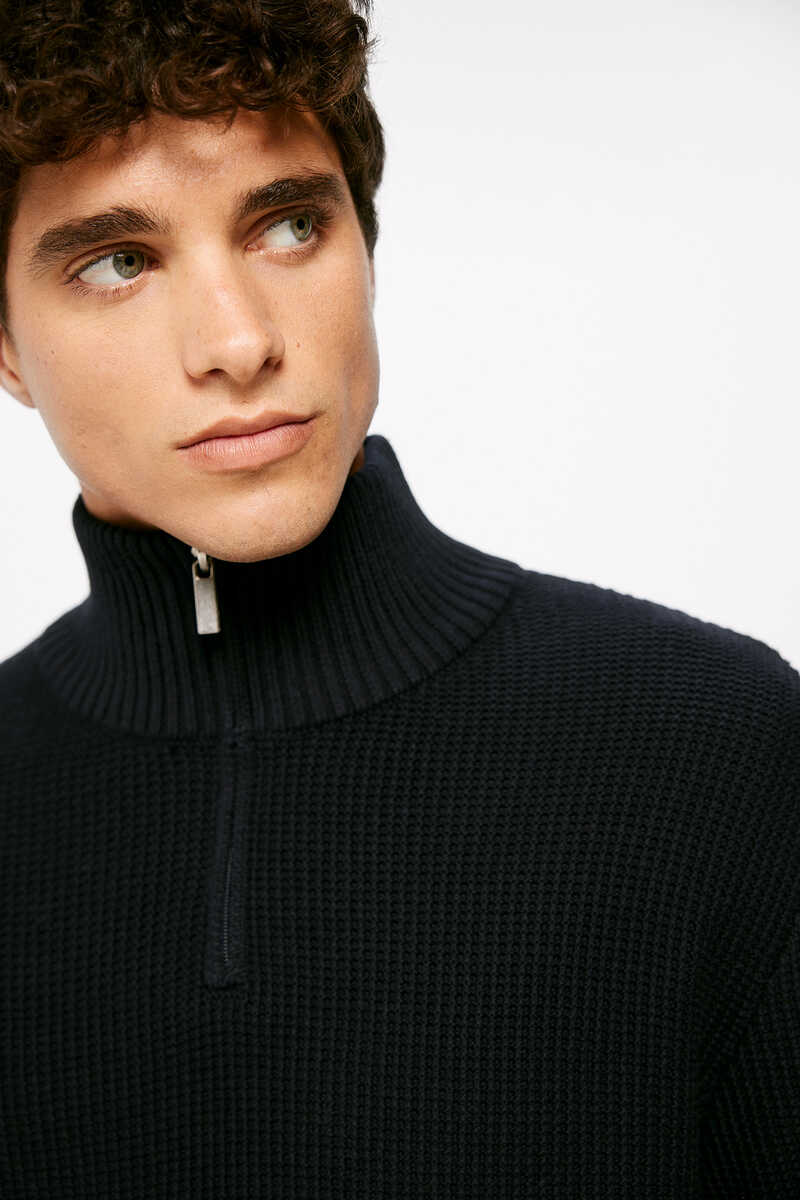 MEN'S CASHMERE BUSINESS CASUAL ZIPPER SWEATER