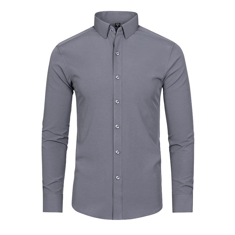 MENS WRINKLE-PROOF LONG SLEEVE BUTTONED SHIRT - Designed for business/work casual