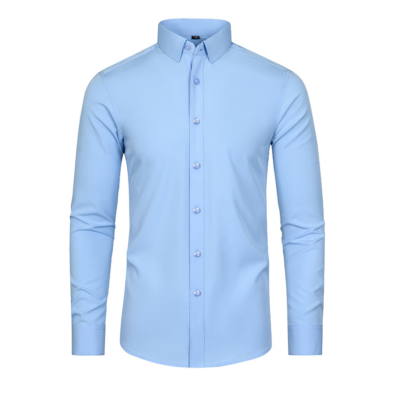 MENS WRINKLE-PROOF LONG SLEEVE BUTTONED SHIRT - Designed for business/work casual