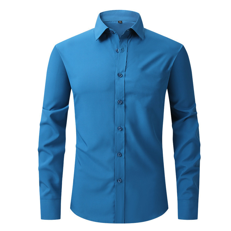 MENS WRINKLE-PROOF LONG SLEEVE BUTTONED SHIRT - Designed for business/work casual