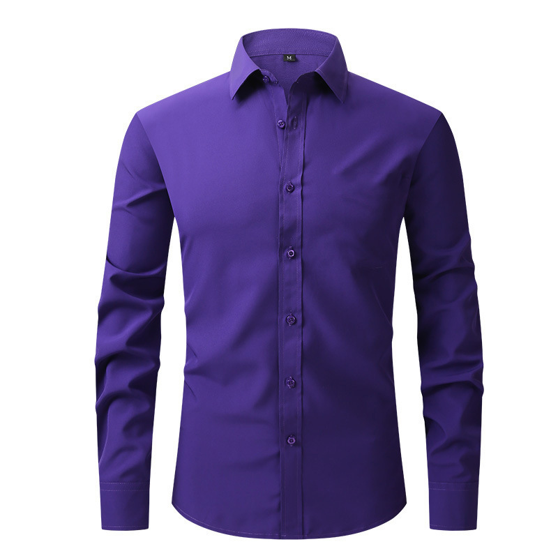 MENS WRINKLE-PROOF LONG SLEEVE BUTTONED SHIRT - Designed for business/work casual