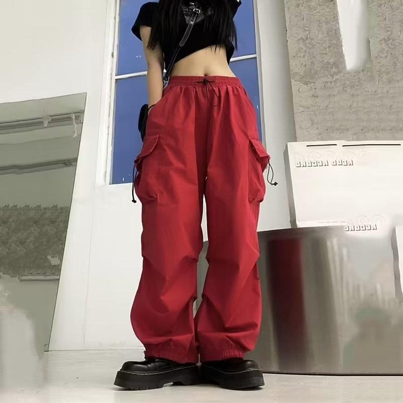 Parachute Pants High Waisted Wide Leg Casual Drawstring Sweatpants