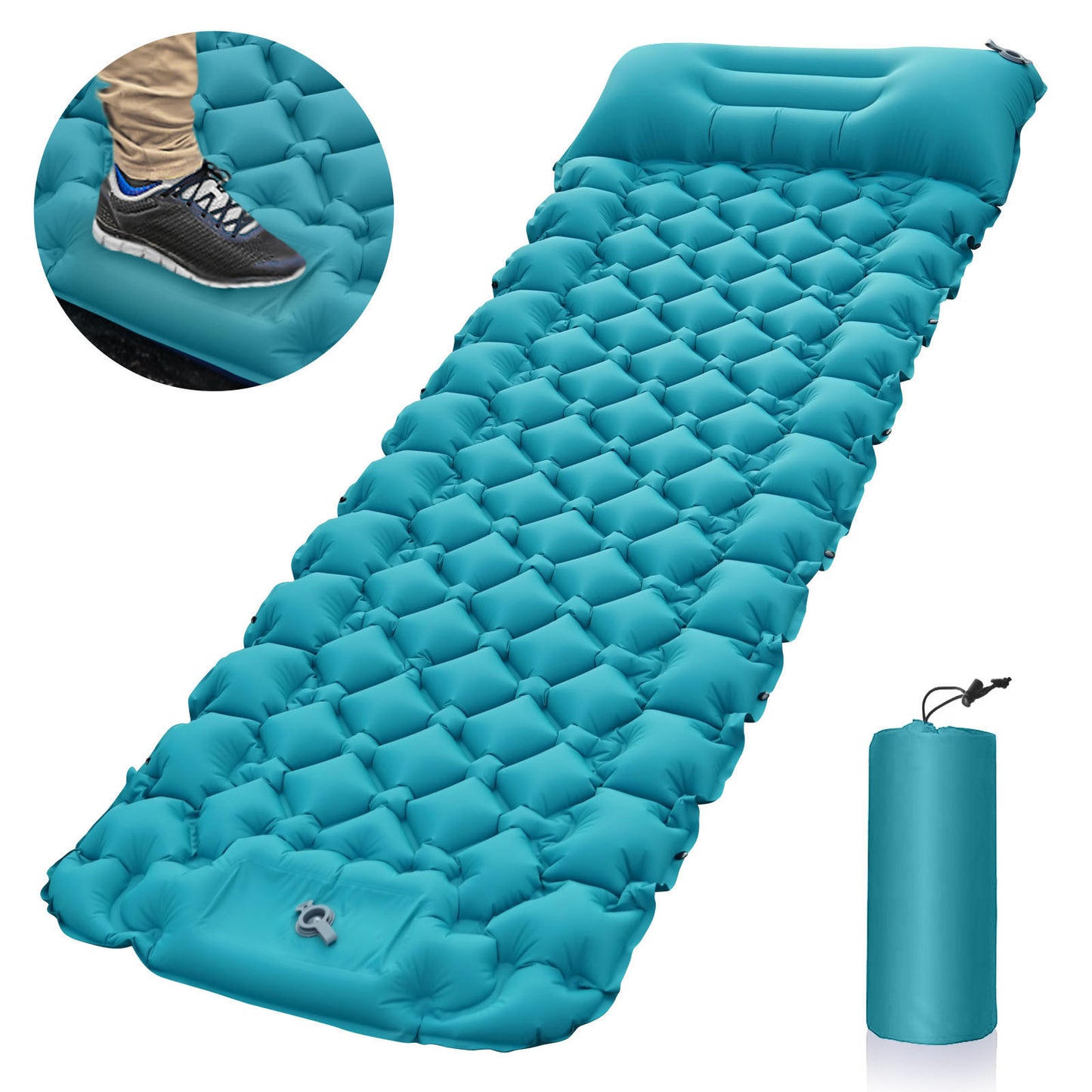 Outdoor Inflatable Mat Lightweight Carrying Camping Footsteps Moisture-proof Inflatable Sleeping Mat
